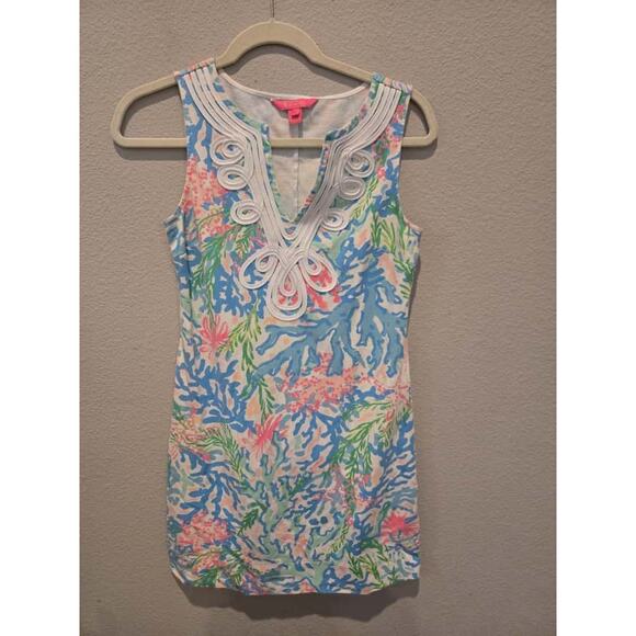 Lilly Pulitzer Harper Shift Dress XS Multicolor Abstract Summer Beach - Picture 1 of 7